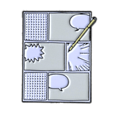 Blank Comic Enamel Pin - Starbase 505